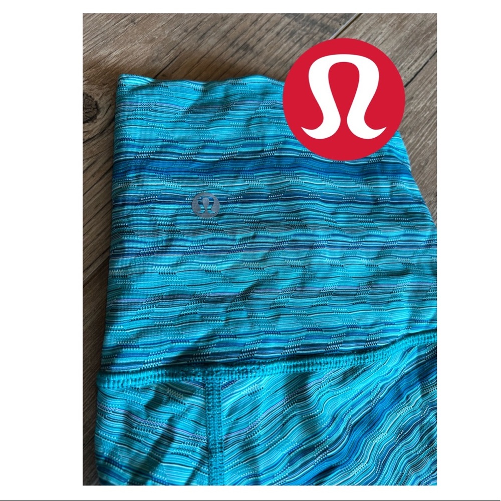 Lululemon Leggings -Turquoise striped
